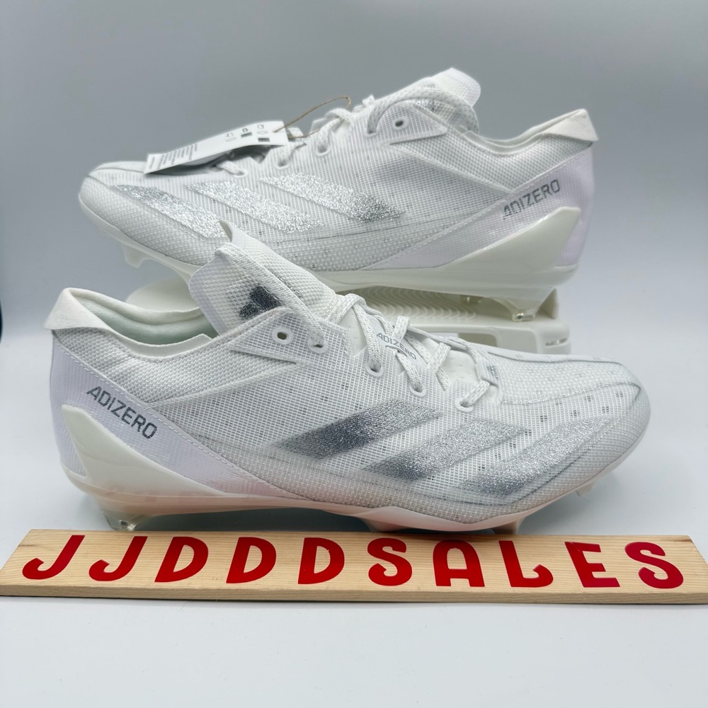 Adidas Adizero Electric Football Cleats White Silver IE4374 Men’s Sizes NWT